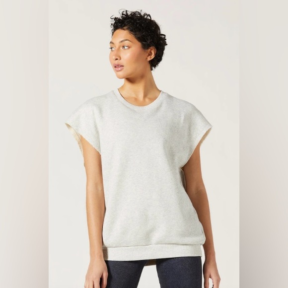 Wear It To Heart Tops - Wear It To Heart - Chelsea Sleeveless Sweatshirt in Oatmeal - S (REVOLVE)